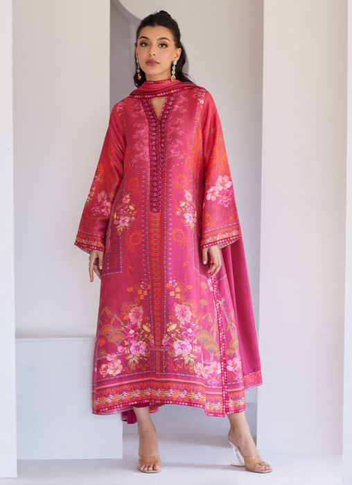 Alira Crimson Shirt And Dupatta
