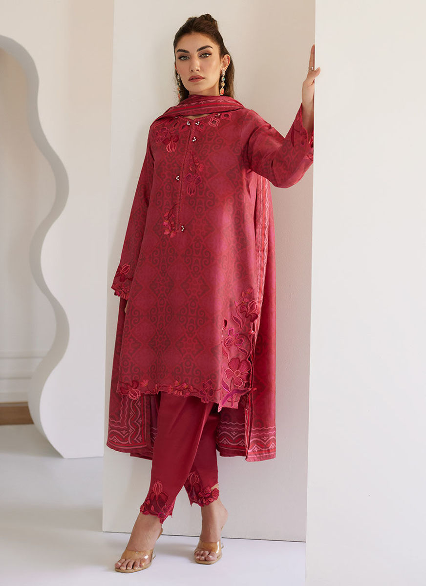 Solara Scarlett Shirt And Dupatta