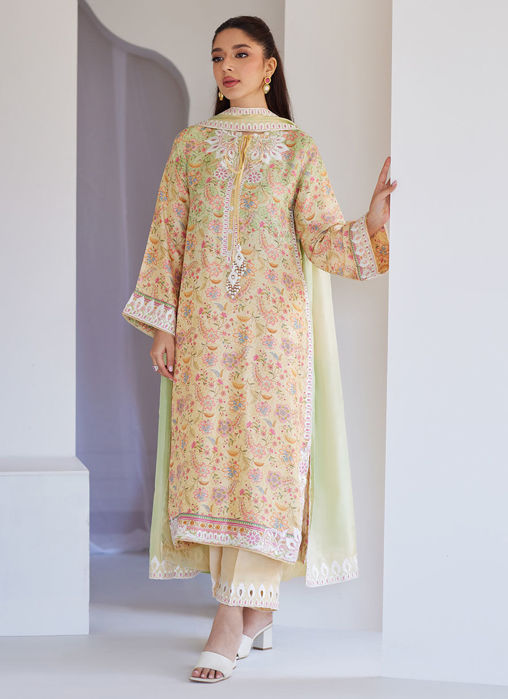 Leora Ombre Shirt And Dupatta