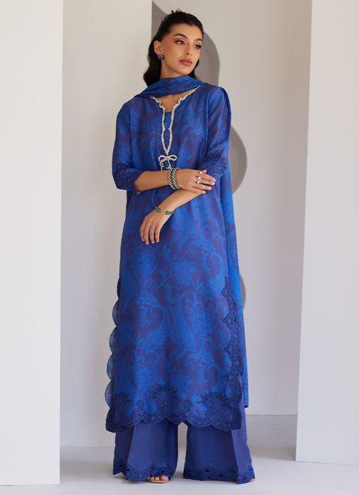 Azura Blue Shirt And Dupatta