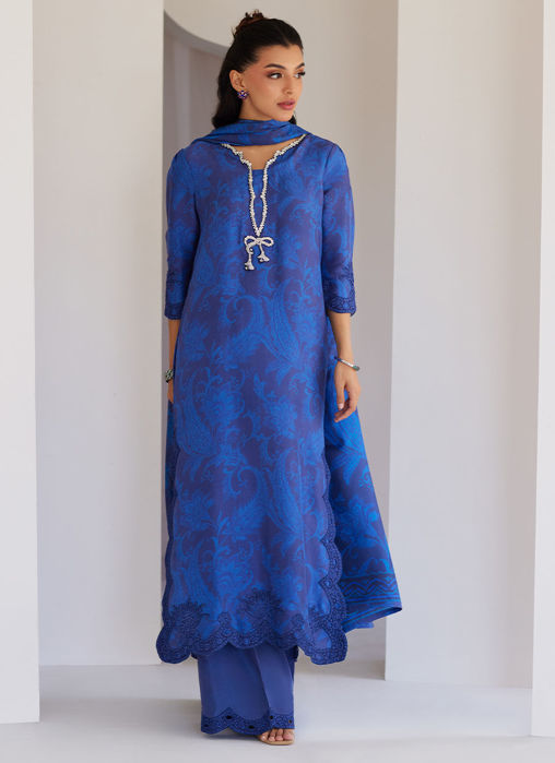 Azura Blue Shirt And Dupatta