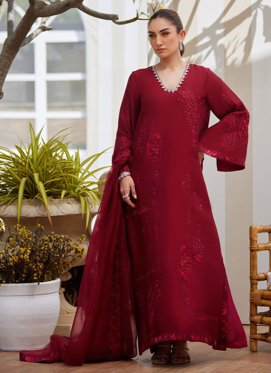 Soraya Scarlett Shirt And Dupatta