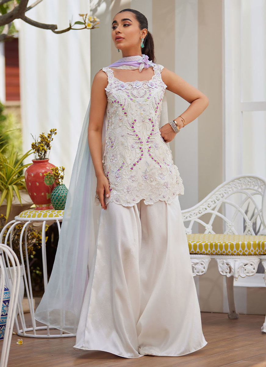 Amora Ivory Shirt And Dupatta