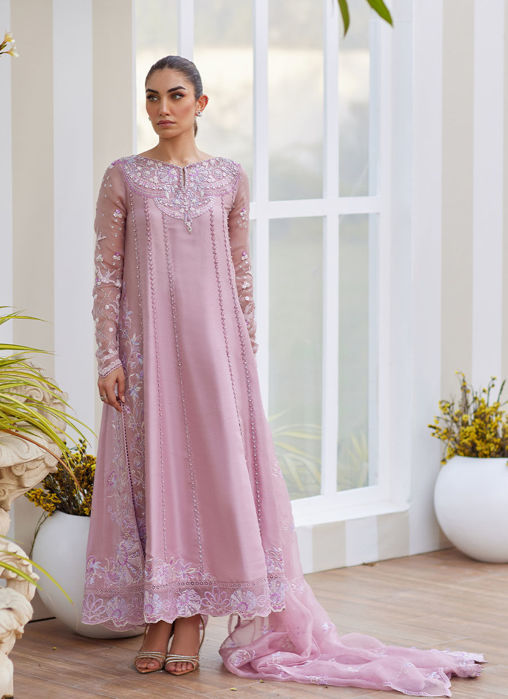 Karis Mauve Kalidaar And Dupatta