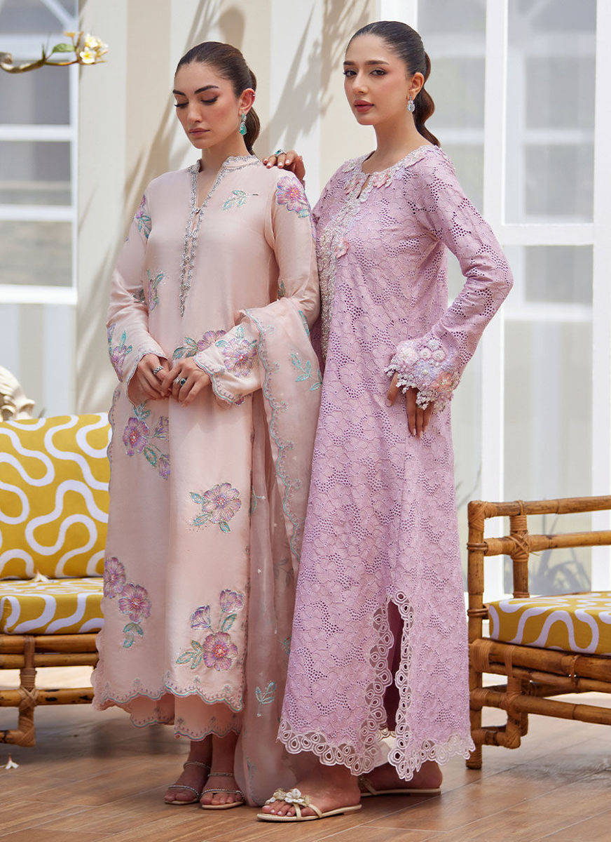 Vera Pink Shirt, Dupatta And Pants