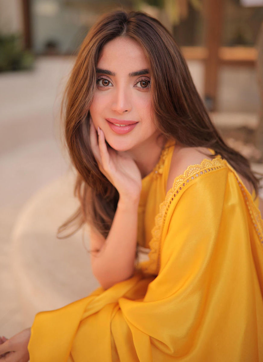 Saboor Aly in Canary Yellow Saree