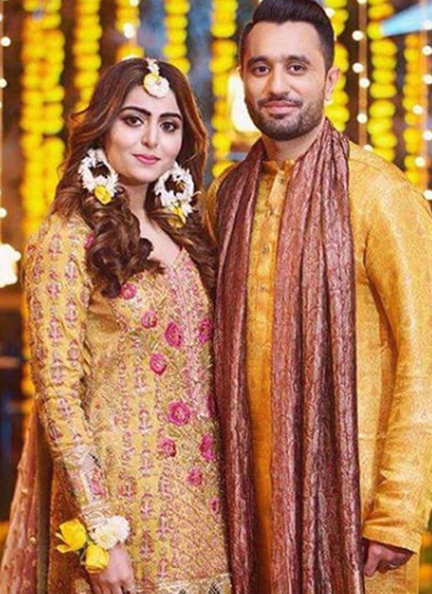 Sara In A Saffron Yellow Kalidaar Paired With A Mint Gharara