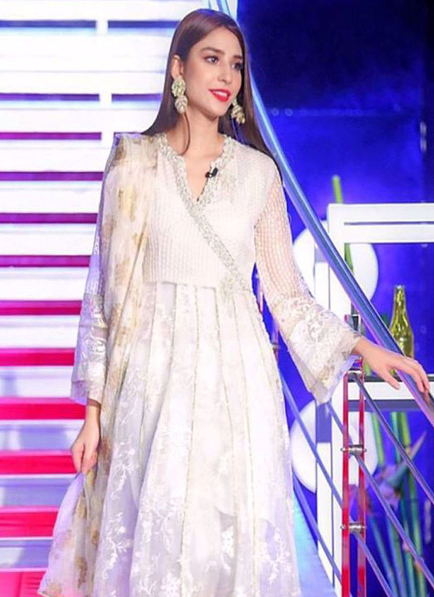 Ramsha Khan in an Ivory Hand Embellished Outfit
