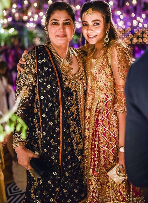 Picture of Asma Malik Along With Maliha Aziz Looking Beautiful In Farah Talib Aziz Angarkhas