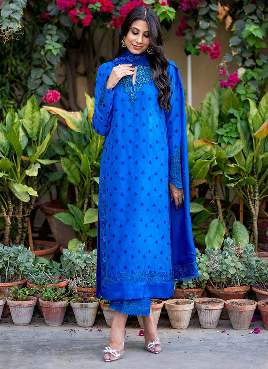 Faiza Lakhani In Charr Blue