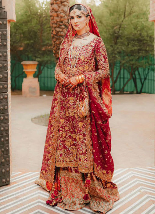 Picture of Bride In A Classic Red And Gold #FTA Signature Bridal