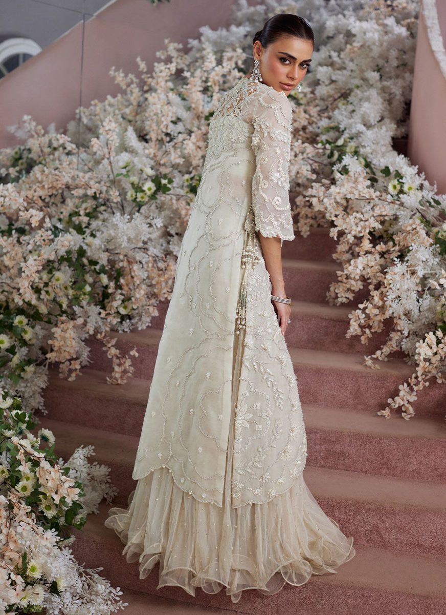 Vanika Ivory Organza Jacket