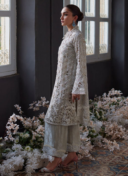 Ayvani Silver Cutwork Jacket