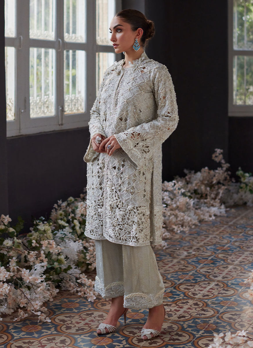 Ayvani Silver Cutwork Jacket