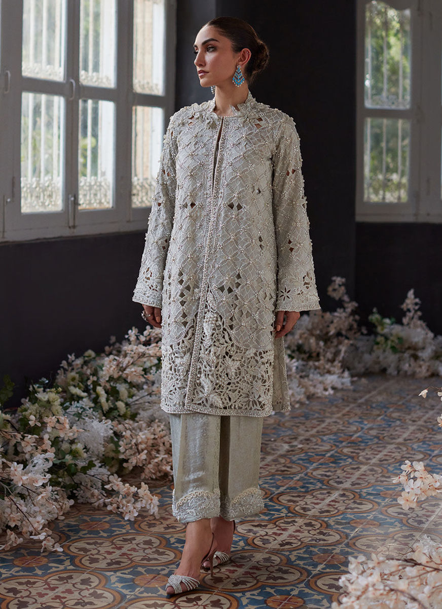 Ayvani Silver Cutwork Jacket
