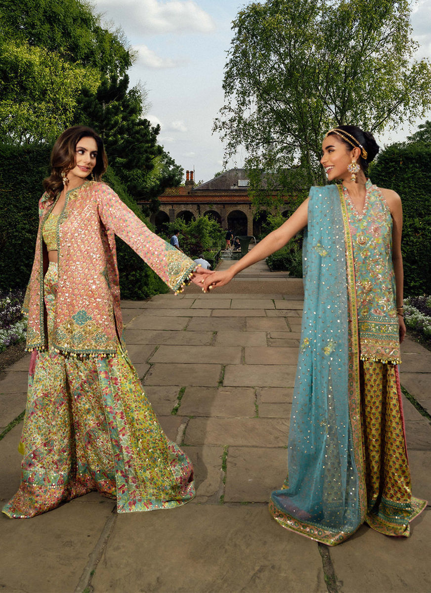 Shae Blockprinted Dhaka And Short Jacket