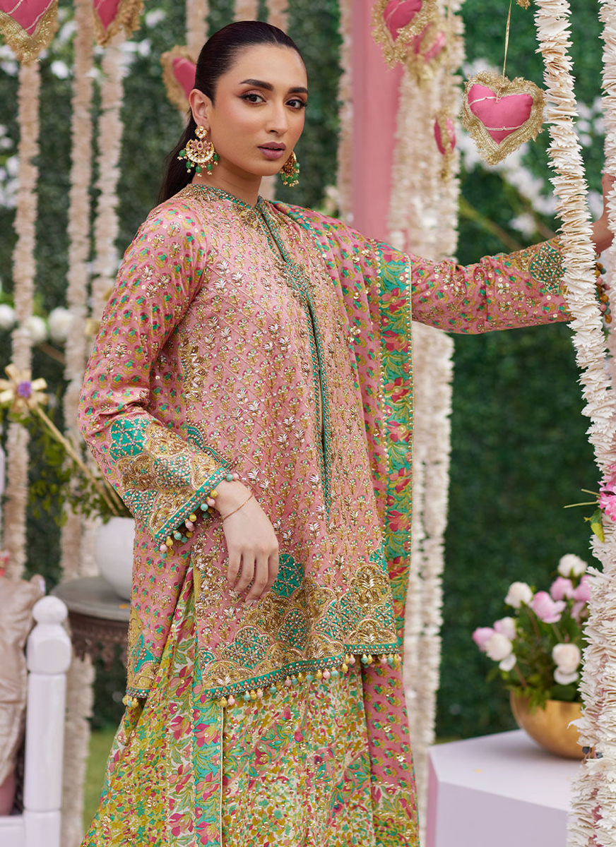 Shae Blockprinted Dhaka And Short Jacket