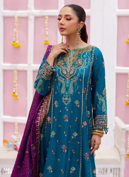 Alaya Teal Kurta And Dupatta
