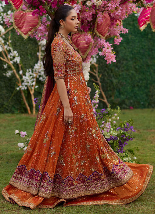 Mireya Burnt Orange Kalidaar