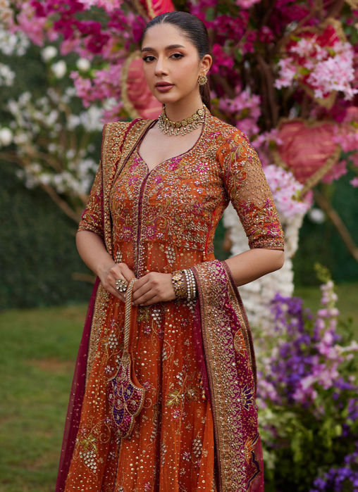 Mireya Burnt Orange Kalidaar