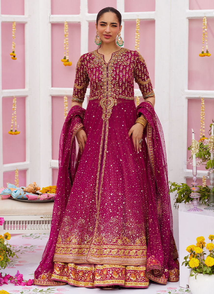 Ishana Magenta Kalidaar