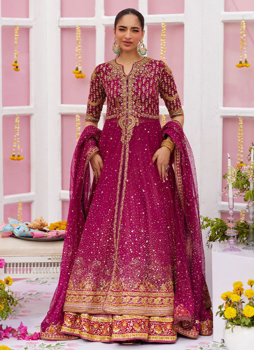 Ishana Magenta Kalidaar