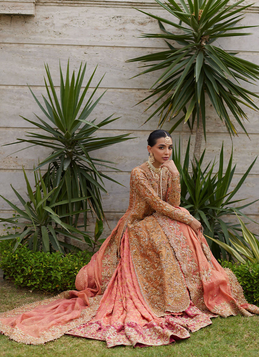 Gulbahar Peach Bridal