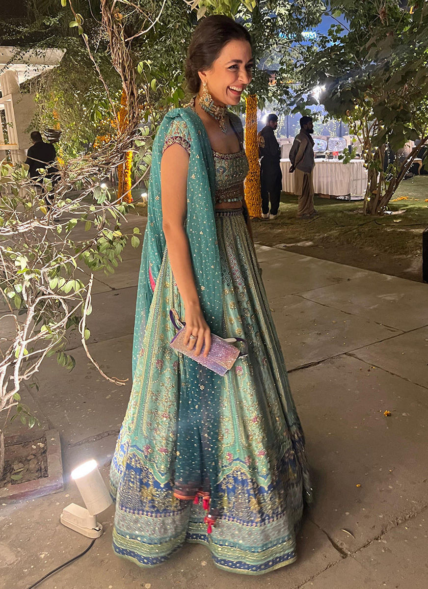 Asel Aqua Lehenga Choli