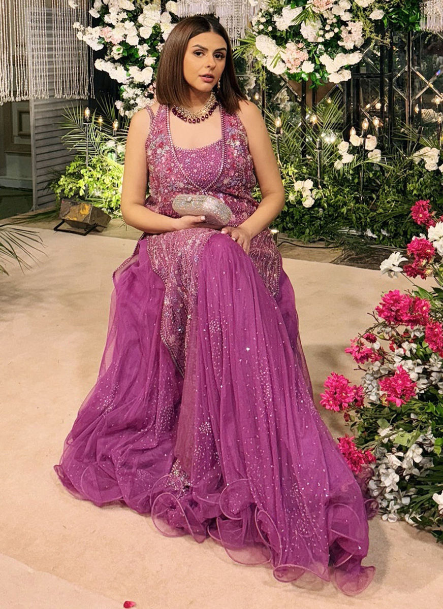 Waliya Najeeb in Hana Purple Front Open Jacket