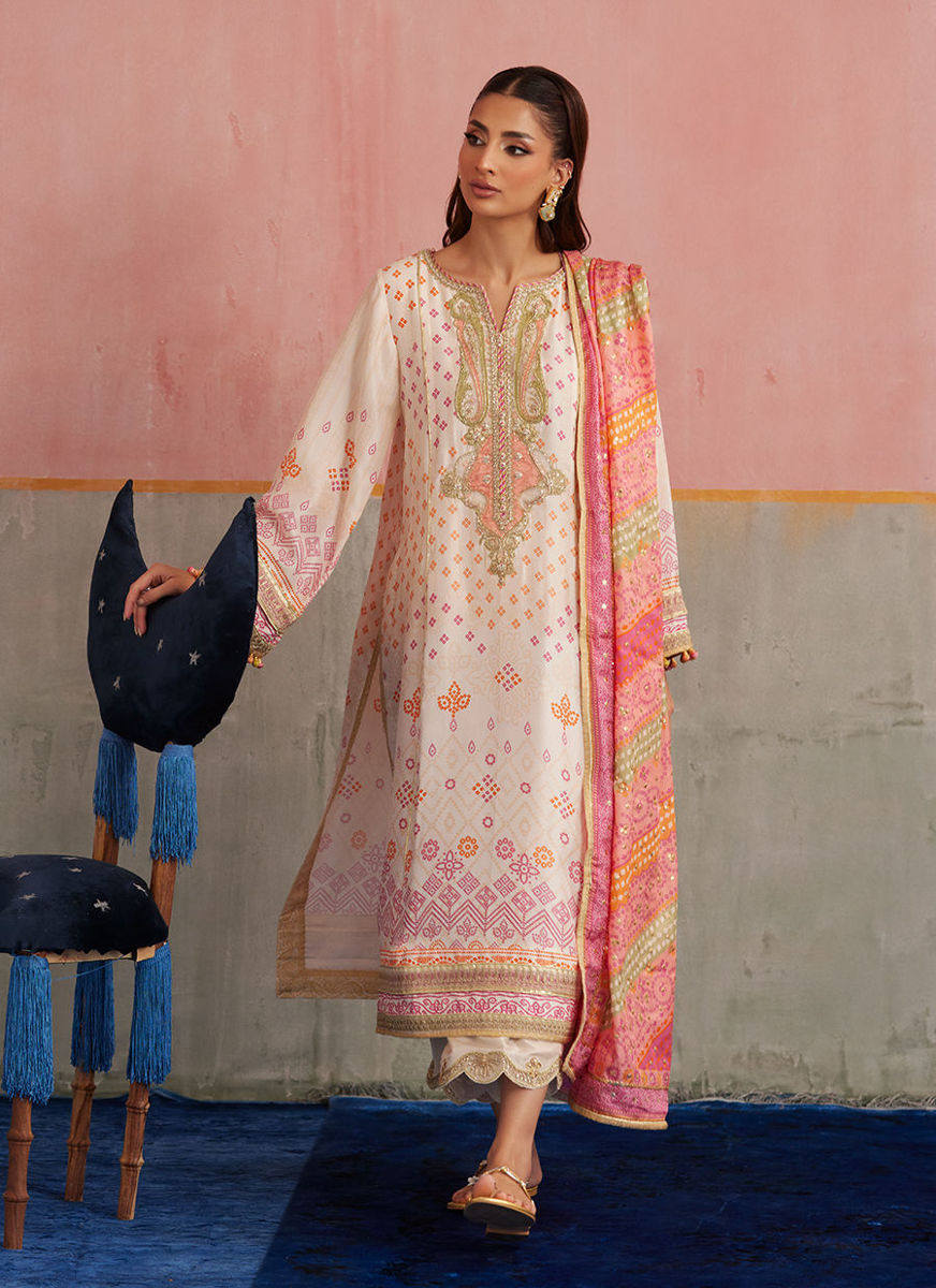 Isa Ivory Shirt and Dupatta