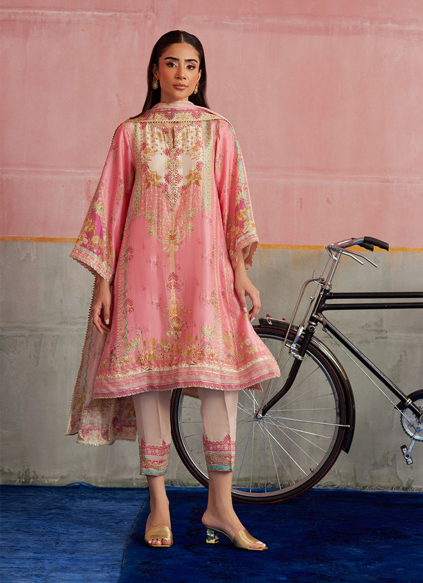 Vic Blush Shirt And Dupatta