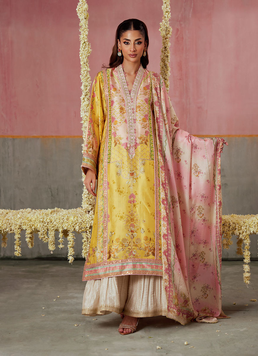 Mogra Buttercup Shirt And Dupatta