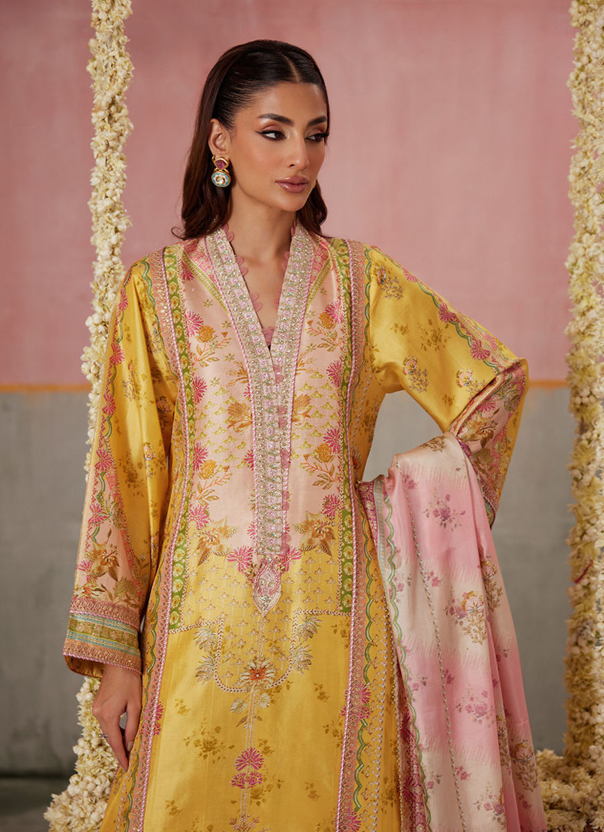 Mogra Buttercup Shirt And Dupatta