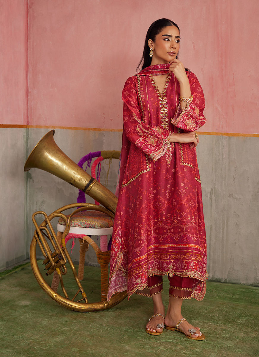 Inuki Maroon Shirt And Dupatta
