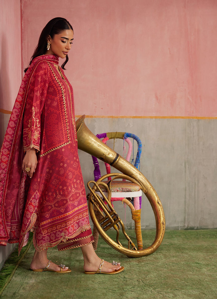 Inuki Maroon Shirt And Dupatta