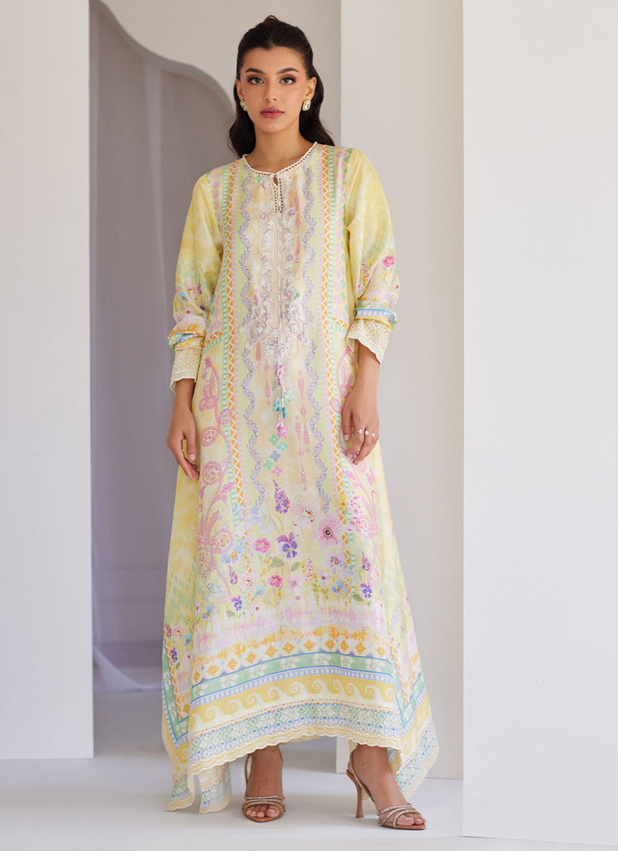 Cali Raw Silk Kaftan