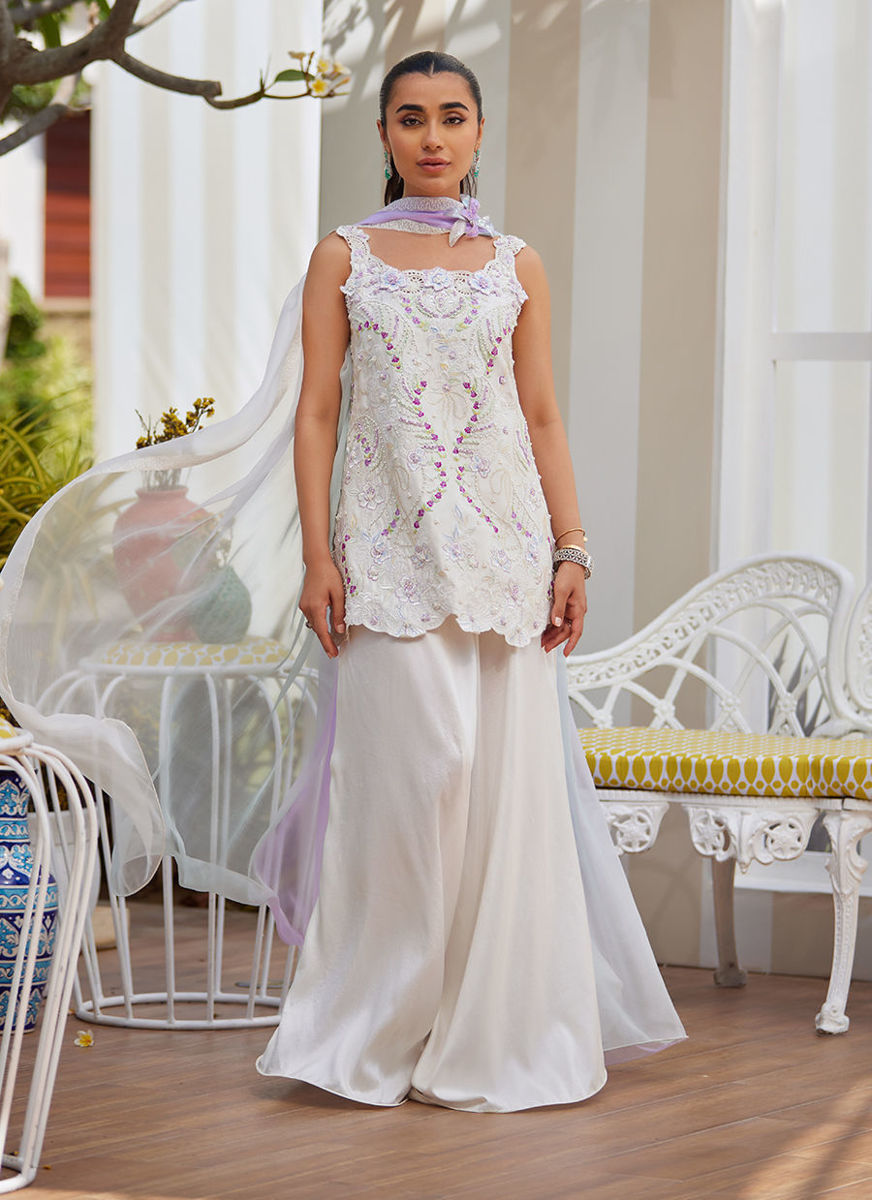 Amora Ivory Shirt And Dupatta