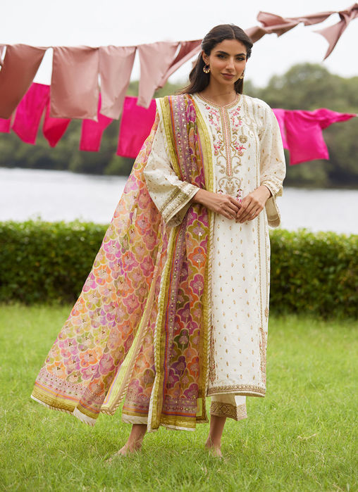 Ember Ivory Kurta And Dupatta