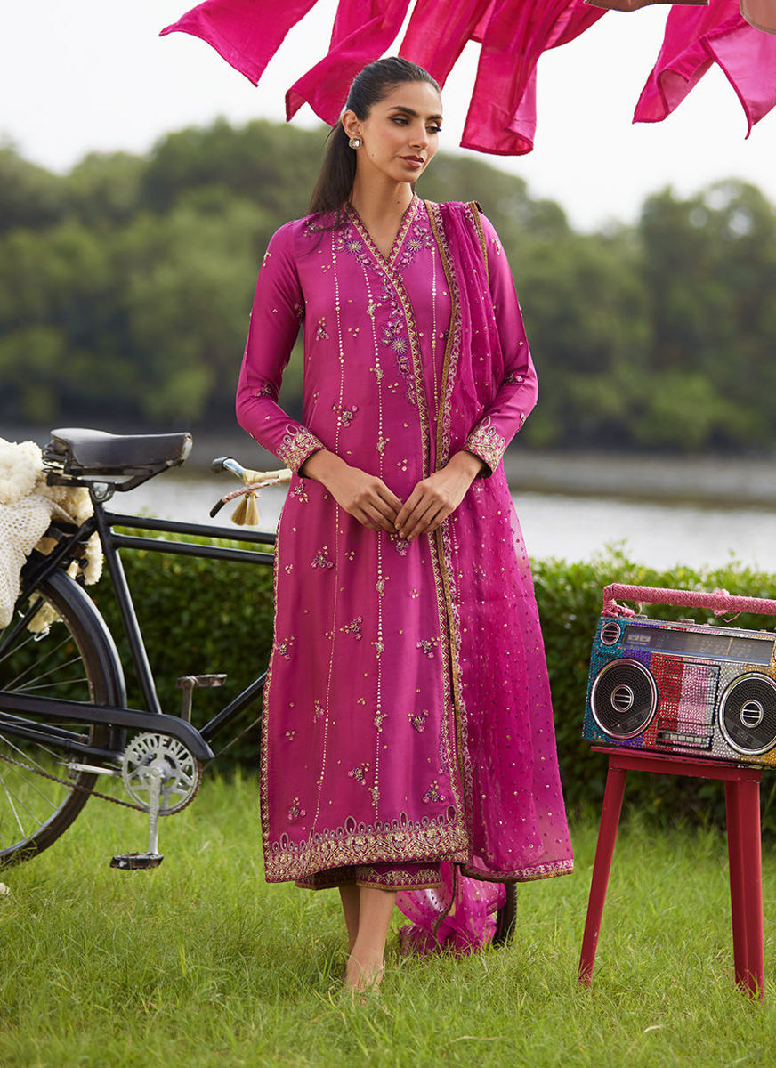 Mirage Magenta Shirt And Dupatta